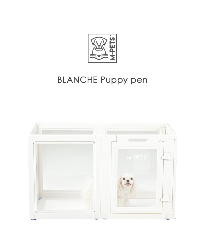 犬 サークル ケージ クリア 透明 アクリル 圧迫感がない おしゃれ 安定感 かわいい 安全 安心 お掃除らくらく 傷つきにくい 組み合わせ自由 【M-PETS】BLANCHE Puppy pen S L Petifam