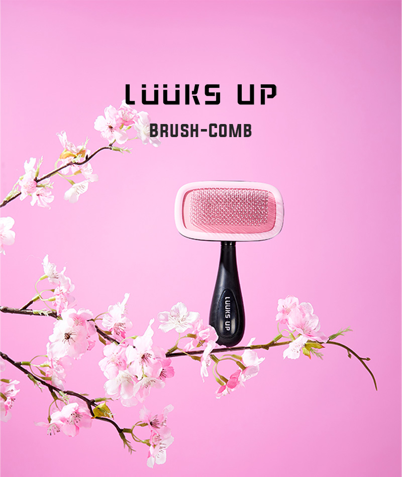 犬 ネコ お手入れ ケア ケア ブラシ コーム Luuks up Brush-Comb Petifam