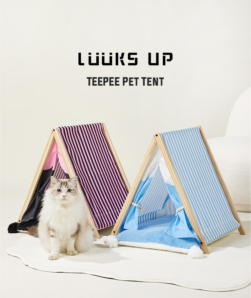 犬 ネコ ベッド ハウス ティピ テント 通年仕様 Luuks up TEEPEE Pet Tent Petifam