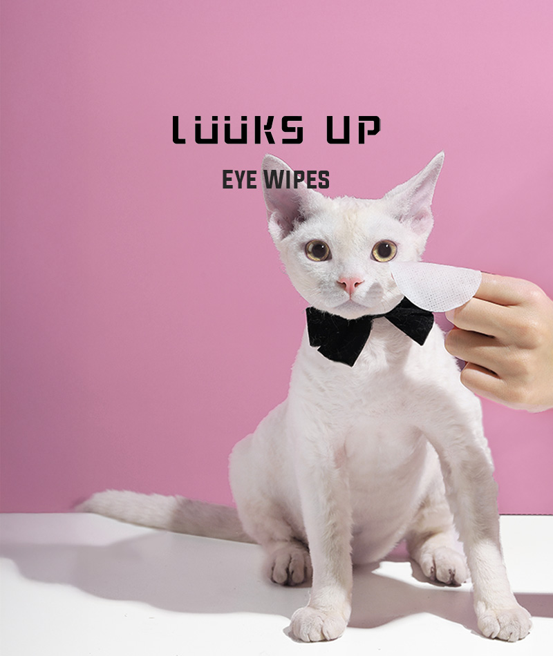 犬 ネコ お手入れ ケア ワイプ ウェットシート Luuks up Eye Wipes Petifam