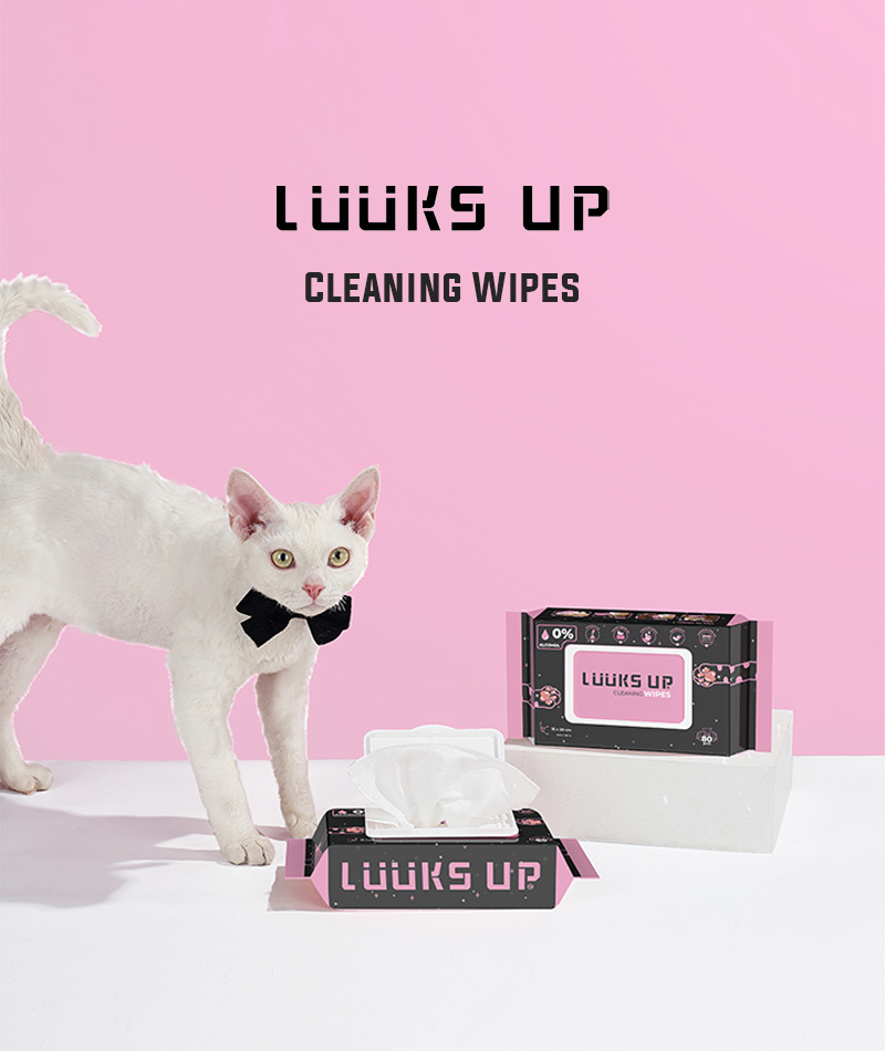 犬 ネコ お手入れ ケア ワイプ ウェットシート Luuks up Cleaning Wipes Petifam