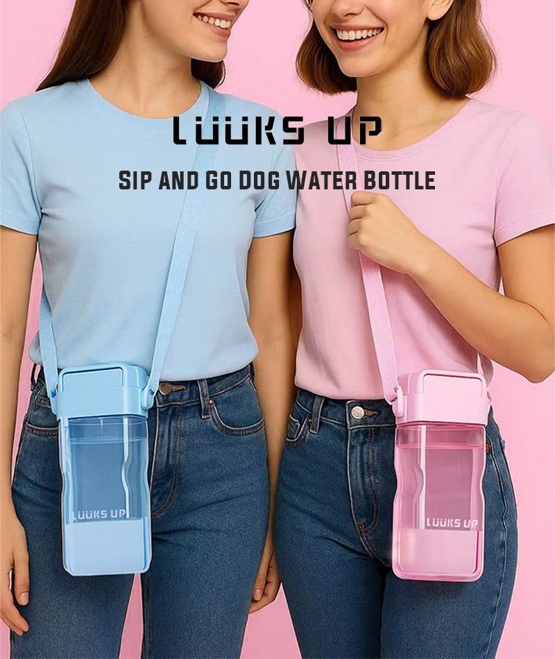 犬 ネコ 食器 給水器 水筒 ポータブル お出かけ 旅行 持ち運び うんち袋 Sip and Go Dog Water Bottle Petifam